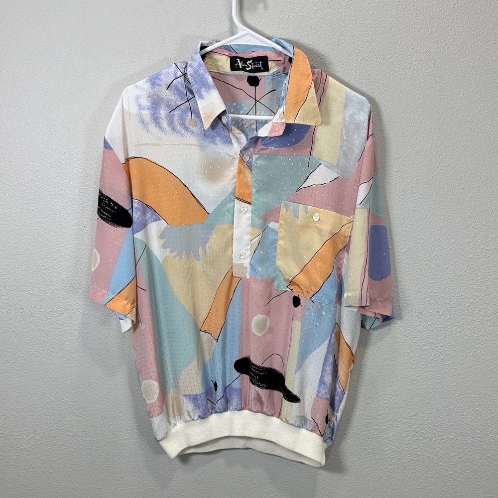 Alan Stuart Pastel Abstract Shirt pullover